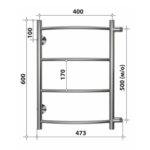 Полотенцесушитель Stelmix 4670078543738 47х60 водяной хром - фото 3