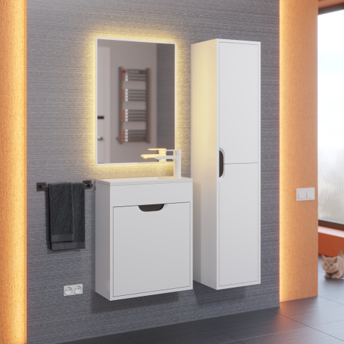 Тумба с раковиной Uperwood UPD Modul 393020555 50х21х62 цвет белый матовый - фото 2