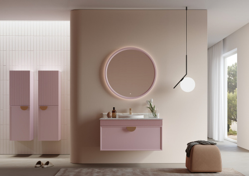 Тумба с раковиной Orka Molino 5004613 102х55х53 цвет розовый матовый - фото 2