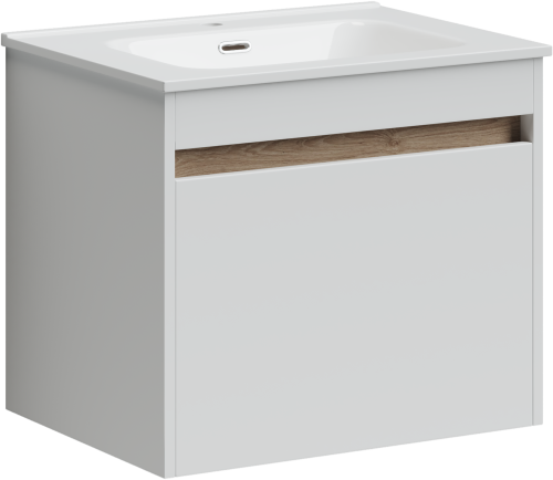 Тумба под раковину Sancos Smart SM60W 59х45х50 подвесная цвет белый - фото 2