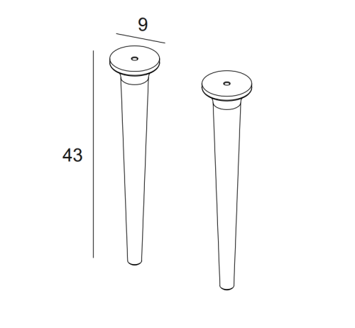 Комплект ножек Cezares IDRA 40447 - фото 2