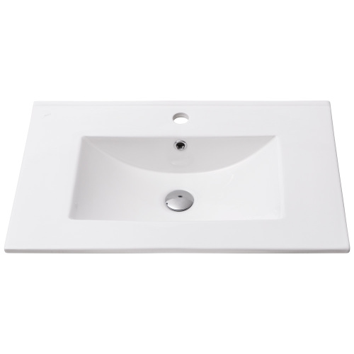 Раковина из сантехнического фарфора Melana 9070E-805 71х47 накладная цвет белый 1 отверстие под смеситель - фото 4