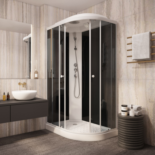 Душевая кабина Parly Classic EC1231L 120х80 асимметричная с крышей ориентация левая - фото 2