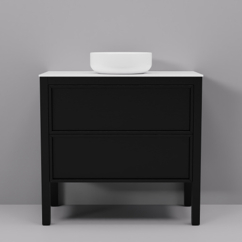 Тумба с раковиной Art Decco Elisa (Элиса) AES09F78S300 90x45x85 напольная цвет черный дуб - фото 2