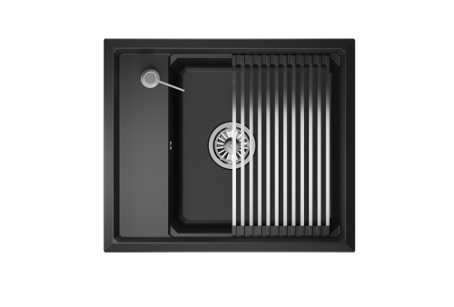 Кухонная мойка Granula Kitchen Space 6004, ЧЁРНЫЙ 60х51 цвет черный поверхность матовая - фото 2