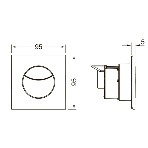 Панель смыва пневматическая Tece TECEflushpoint 9240980 цвет хром - фото 2