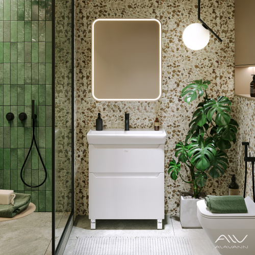 Зеркало-шкаф Alavann Lana ALV0279002 70х15х80 подвесной цвет белый - фото 4