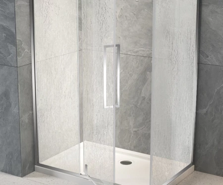 Душевой уголок Veconi Rovigo RV034R-10070-06-C7 100х70 стекло рифленое профиль хром глянцевый без поддона