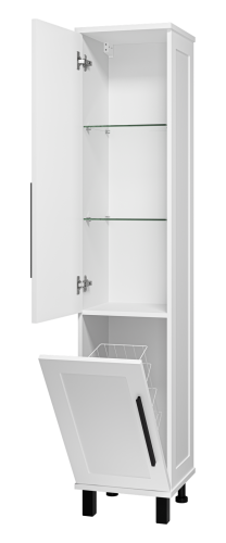 Шкаф-пенал Misty Модерн П-Мод05035-011Л 36х35х165 напольный/подвесной цвет белый - фото 4
