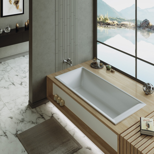 Ванна из искусственного камня Timo ANNELI ANNELI1800 180х90 встраиваемая прямоугольная с ножками - фото 3