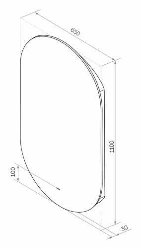 Зеркало в ванную Misty Зеркала (сенсорные) ТИТ-02-65/110-14 65х110 - фото 5