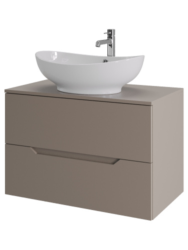 Тумба с раковиной Orange Line Li-80TuLMDF+B08-585W 81х46х73 цвет бежевый - фото 2