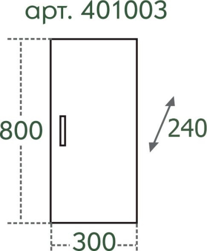 Шкаф СанТа Стандарт 401003 30х24х80 подвесной цвет белый - фото 2