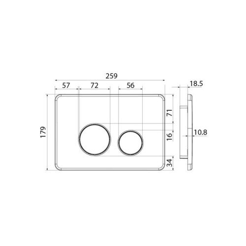 Клавиша смыва механическая IDDIS Unisteel UNS01MBi77 цвет черный - фото 3