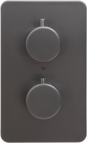 Смеситель для ванны с душем Allen Brau Priority 5.31314-MG встраиваемый в стену серый с термостатом - фото 3