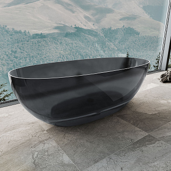 Ванна полиэфирная смола Vincea Solid Surface VBT-6T01B 170х75 отдельностоящая овальная