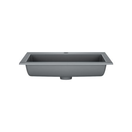 Раковина из искусственного камня Vincea VCB-13600G 60х50 встраиваемая цвет серый 1 отверстие под смеситель