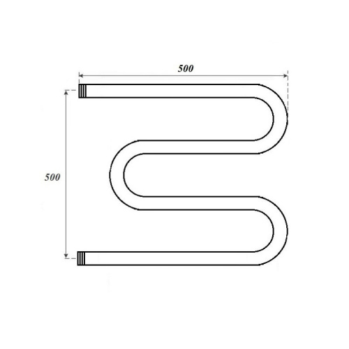 Полотенцесушитель Point М-образный PN37555 водяной хром - фото 2