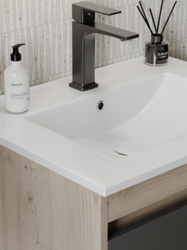 Раковина из сантехнического фарфора Teymi Ritta T51002 61х47 встраиваемая цвет белый 1 отверстие под смеситель - фото 5