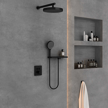 Душевая система Vincea VSFW-3I21T2RMB встраиваемая в стену с термостатом