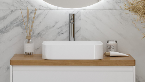 Столешница Velvex KLAUFS st.KLA.90 дуб французский 89х45х4 накладная цвет шатанэ - фото 2