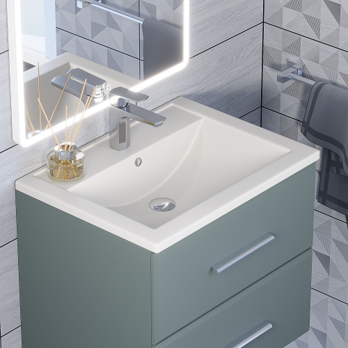 Раковина кварцевая Uperwood Foster Quartz 291030051 60х41 полувстраиваемая цвет белый - фото 3