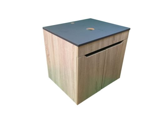 Тумба под раковину Sintesi STL.W7023 60х60 подвесная цвет коричневый - фото 3