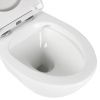 Унитаз подвесной Bond Oval F05-10 белый с сиденьем микролифт безободковый душевой смыв