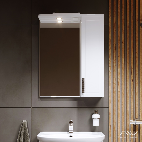 Зеркало-шкаф Alavann Vittoria ALV0272001 61х14х76 подвесной цвет белый - фото 3