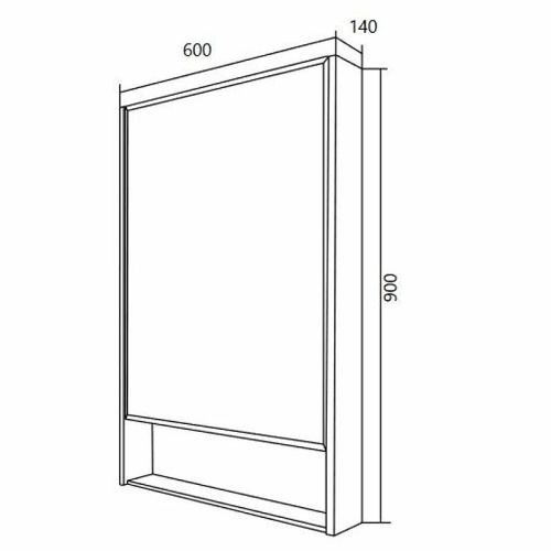 Зеркало-шкаф 1MarKa Mira У84861 60х14х90 подвесной цвет дуб сонома - фото 3