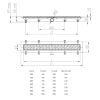 Душевой лоток Veconi Line B 850 V850LB 85х5 черный