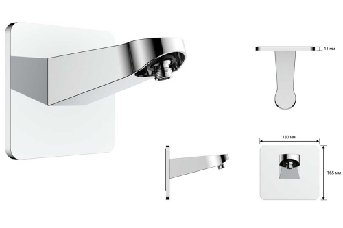 Верхний душ Vincea Inspire VSHD-3I4CGM вороненая сталь - фото 2