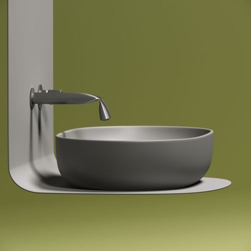 Раковина из сантехнического фарфора Ceramica Nova ELEMENT CN6047MH 60х40 накладная цвет черный без отверстий под смеситель - фото 4