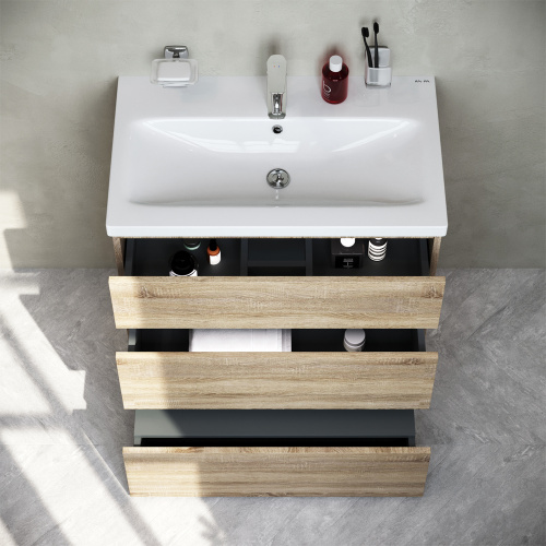 Тумба под раковину Am.Pm Gem S M91FSX0752OF 75х43х81 напольная цвет светлый дуб - фото 3