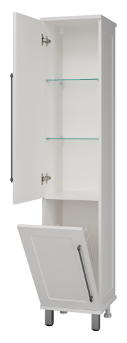 Шкаф-пенал Misty Марта П-Мрт05035-011Л 36х35х165 напольный/подвесной цвет белый - фото 4