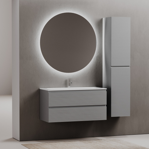 Тумба под раковину Sancos FOLK FL100ES 100х45х50 подвесная цвет серый - фото 3