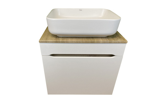 Тумба с раковиной Sintesi STL.W7018_SIN-LVB-APP-409WM 60х55х50 подвесная цвет белый - фото 4