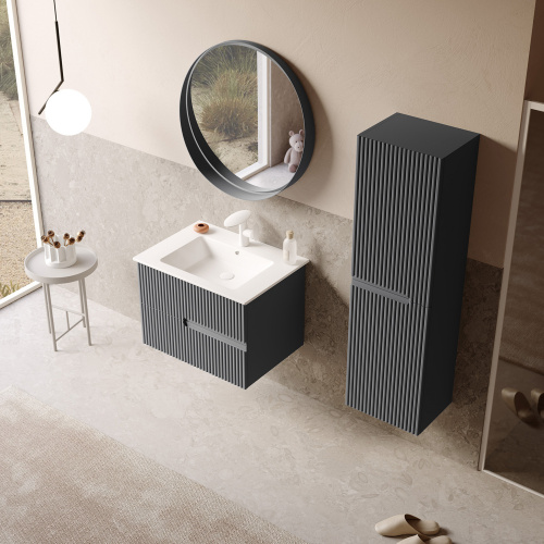 Тумба с раковиной Orka Moonlight 5003439 71х51х51 цвет антрацит матовый - фото 4