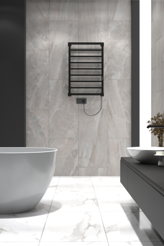 Полотенцесушитель Indigo Crete DGC80-50BRRt 53х80 электрический черный муар - фото 2