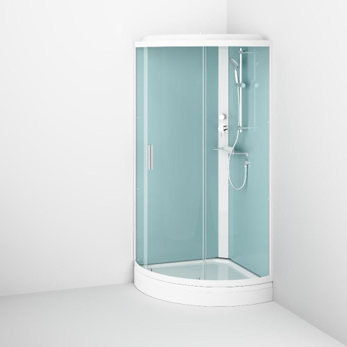 Душевая кабина Am.Pm X-Joy W88C-401-090WT 100х100 четверть круга с крышей ориентация универсальная - фото 5