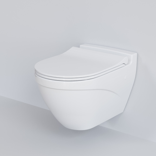 Унитаз подвесной Ambassador Nord 133T20001-132T20001S белый глянцевый с сиденьем микролифт - фото 5