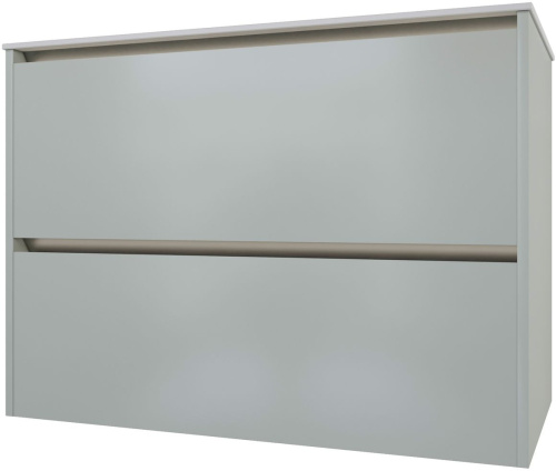 Тумба под раковину Allen Brau Activity 1.34013.PWM 90х46х65 подвесная цвет белый/зеленый - фото 2