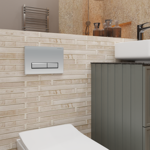 Клавиша смыва механическая CHARUS Raiden FP.321.46.01 цвет хром матовый - фото 3