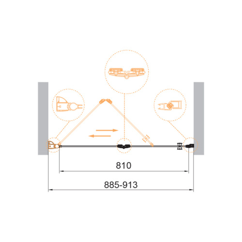 Душевая дверь Cezares ECO ECO-O-BS-12-90-C-Cr 90х195 стекло прозрачное профиль хром глянцевый - фото 3