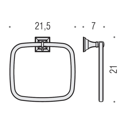 Полотенцедержатель Colombo Portofino B3231.CR - фото 2