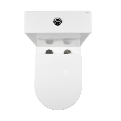 Унитаз напольный с бачком Bond Oval F01-00 белый с сиденьем безободковый душевой смыв - фото 2