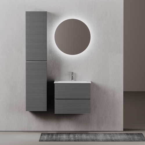 Тумба под раковину Sancos FOLK FL60GS 59х45х50 подвесная цвет серый - фото 2