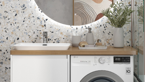 Столешница Velvex KLAUFS st.KLA.120.R дуб французский 120х61х4 накладная цвет Шатанэ - фото 2