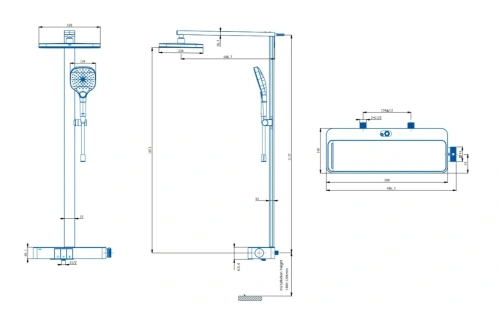 Душевая стойка Arrow AMG13GH872U1CP настенная цвет хром - фото 2