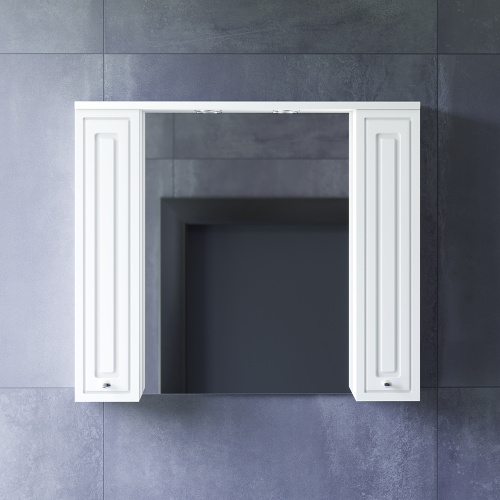 Зеркало-шкаф Damixa Palace One M41MPX0851WG 85х19х75 подвесной цвет белый глянцевый